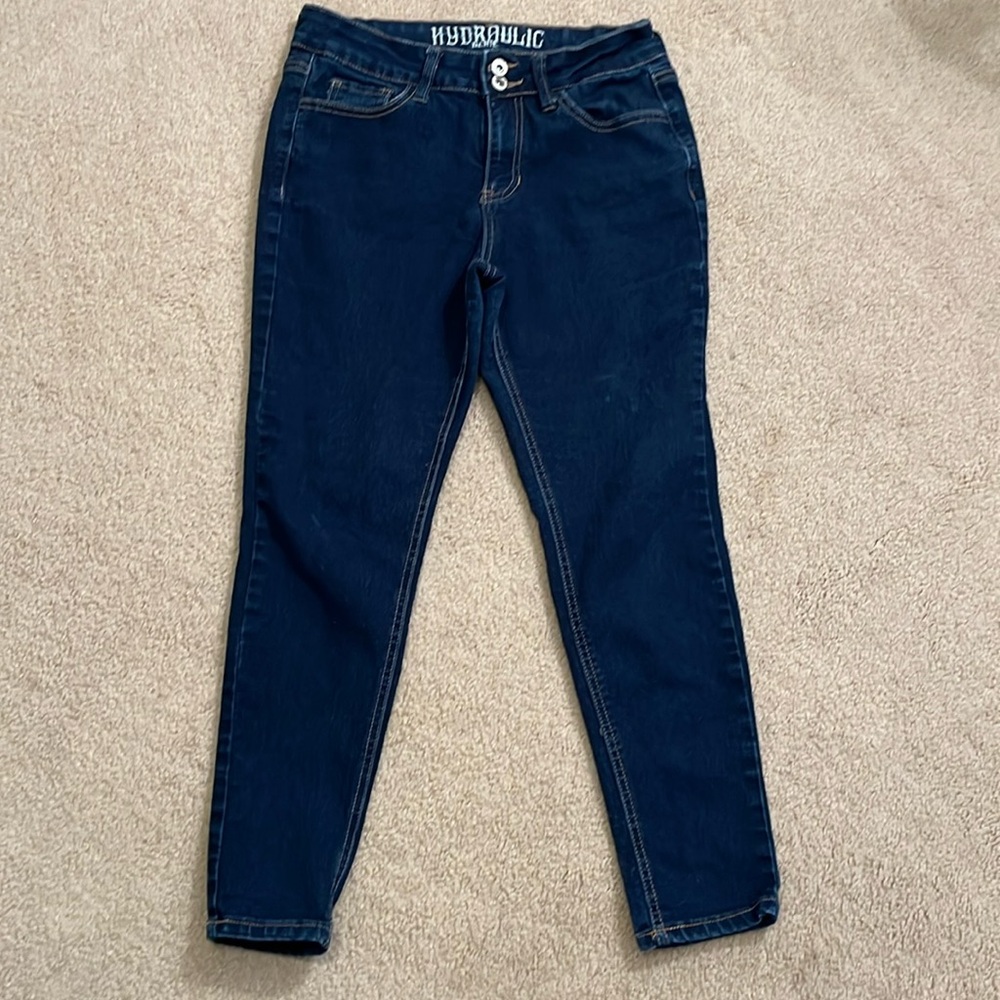 LIKE NEW Hydraulic Petite "Nolita" curvy cropped skinny jeans,dark wash,size 10P